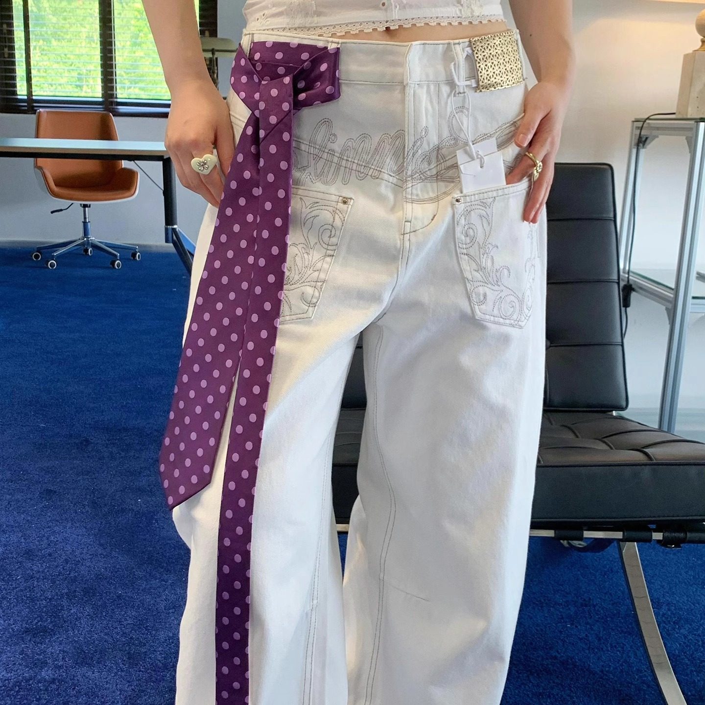 2025时髦复古装饰条纹领带女百搭学院领巾高级感长条丝巾腰带配饰,淘宝优惠券,粉丝福利购,淘宝优惠卷