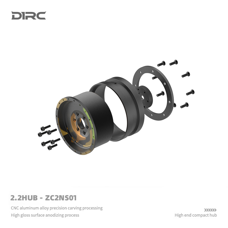 D1RC 2.2寸金属攀爬车仿真大饼迷彩轮毂 TRX4 scx10 (ZC2NS01) - 图1