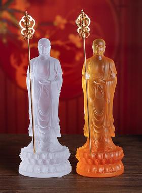 琉璃菩萨听寺佛寺供奉工艺品装饰品客厅家用佛具藏顶菩萨佛像