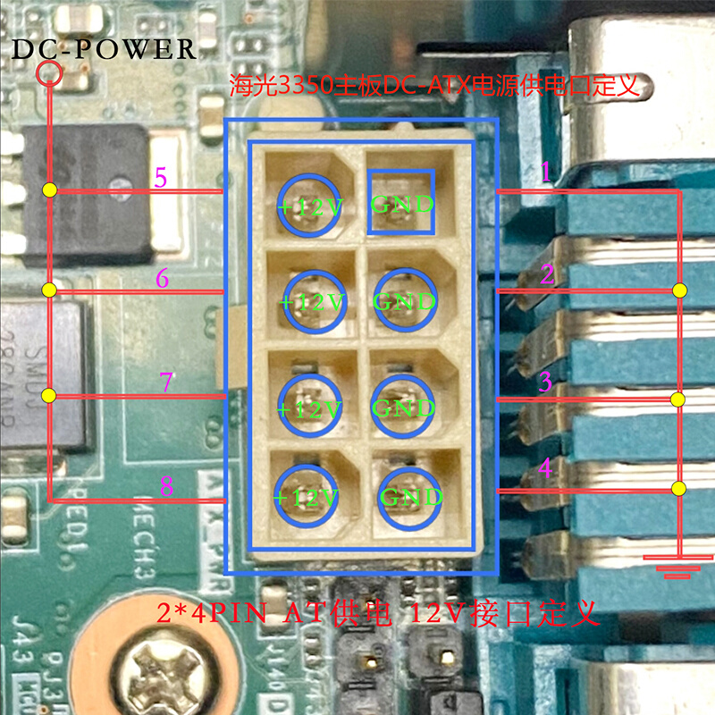 847工控主板4p供电线DC12V转CPU 4pin电源线DC5525转显卡CPU4 4p-图1