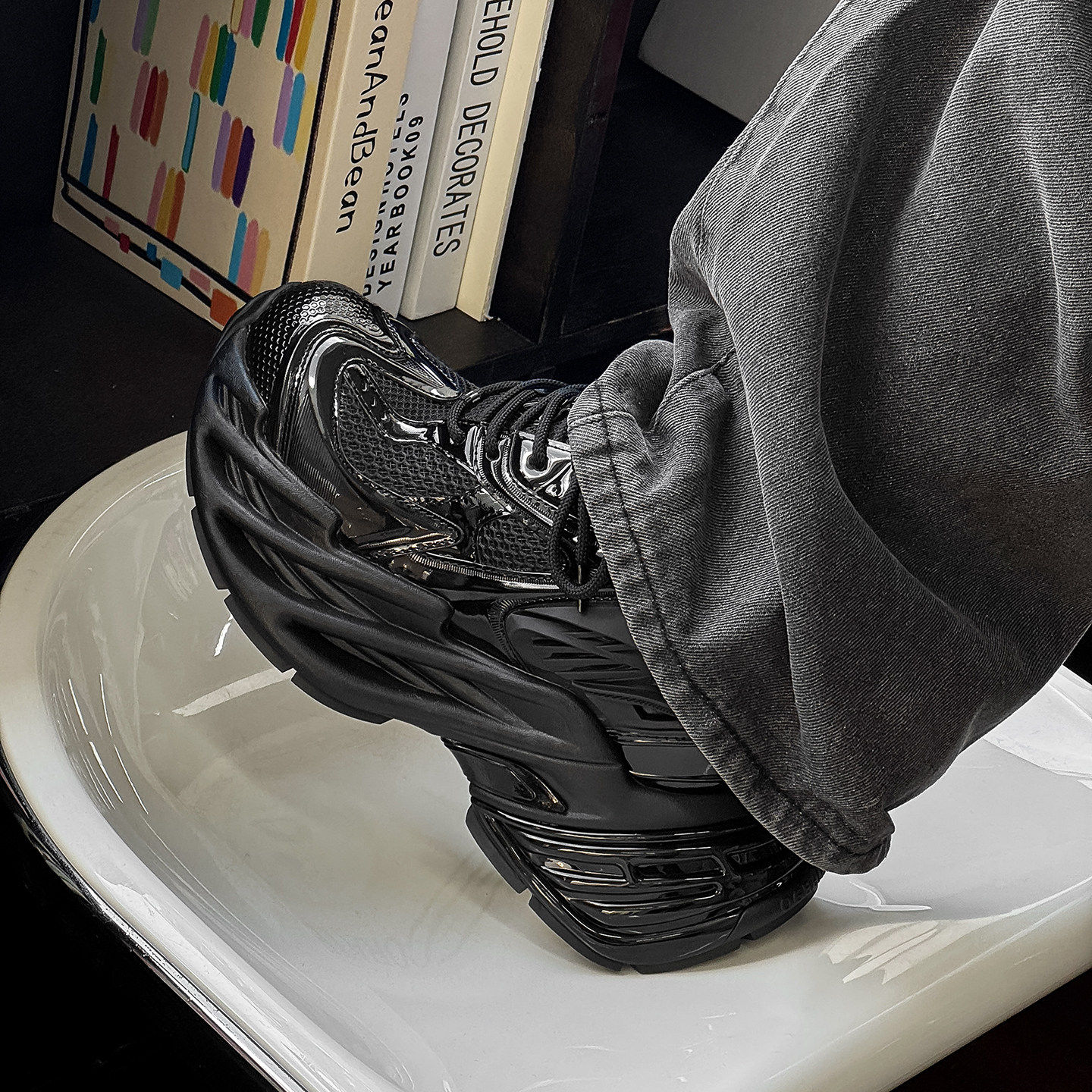 黑武士机甲老爹鞋男女2026春季新款厚底增高鞋复古百搭运动休闲鞋,淘宝优惠券,粉丝福利购,淘宝优惠卷