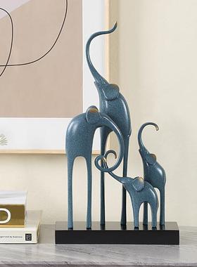 高档创意家居大象雕塑装饰品客厅电视柜酒柜玄关桌面轻奢招财摆件