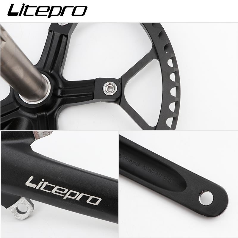 Litepro折叠自行车牙盘LP中空一体曲柄47/53//56/58齿小轮车单盘 - 图2
