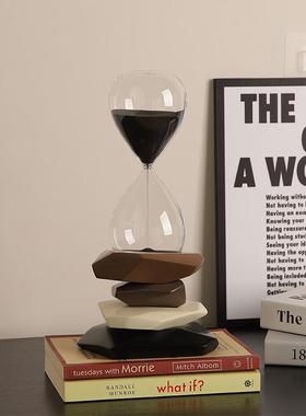 时来运转沙漏创意摆件轻奢高级感小众客厅办公室电视柜玄关装饰品