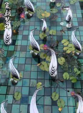 不锈钢小鱼现代祝福抽象镂空广场金属园林户外水池装饰雕塑简约刻