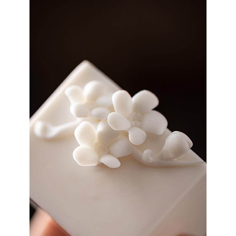 日式手工捏花梅花线香炉家用室内茶桌白瓷香台香座立式香插小摆件,淘宝优惠券,粉丝福利购,淘宝优惠卷