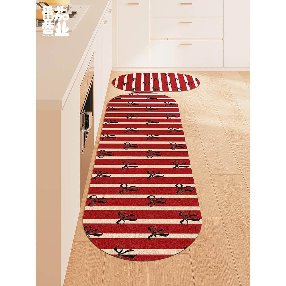 卡通厨房地垫ins防滑可擦免洗家用脚垫长条皮革防水耐脏垫子门垫,淘宝优惠券,粉丝福利购,淘宝优惠卷