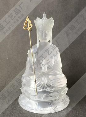 厂家树脂仿琉璃地藏王菩萨宗教佛像大愿地藏家居工艺摆件