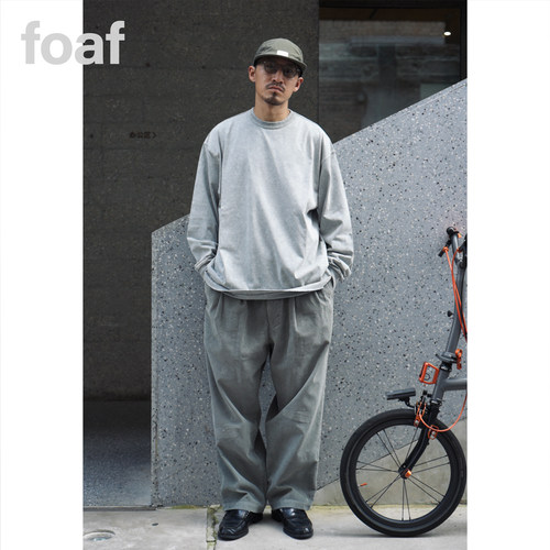 FOAF Washed Corduroy Tapered Pants 水洗补丁微锥灯芯绒休闲裤 - 图0