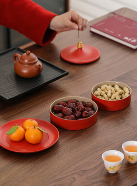 国潮文创故宫天坛果盘家用陶瓷客厅茶桌干果盘乔迁伴手礼新年礼物