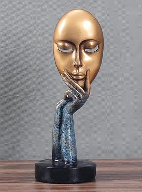 欧式创意面具客厅摆件家居装饰品电视柜玄关现代简约摆设工艺品