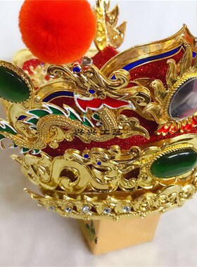 台湾精品漆线雕神明q帽祖师帽三平祖师地藏王帽佛冠佛盔