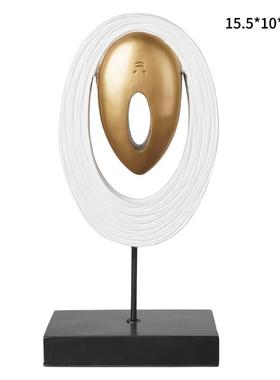 北欧简约抽象玄关摆件办公室树脂软装样板房酒店工艺品饰品摆设品