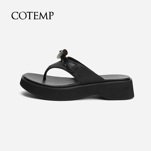 cotemp Eunoia Duffle 牛角扣人字拖厚底分趾凉拖鞋 - 图0