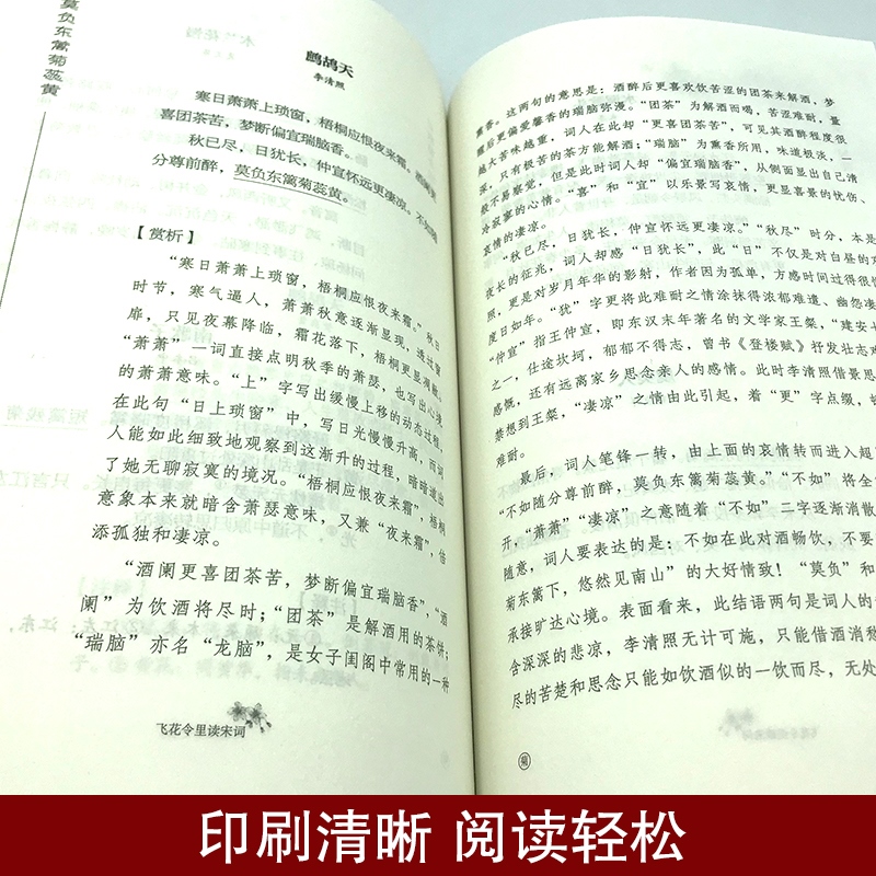 正版 飞花令里读宋词 原文注释赏析唐诗宋词三百首诗经古诗词鉴赏辞典 中国诗词大会正版 国学经典诗词书籍畅销类书籍