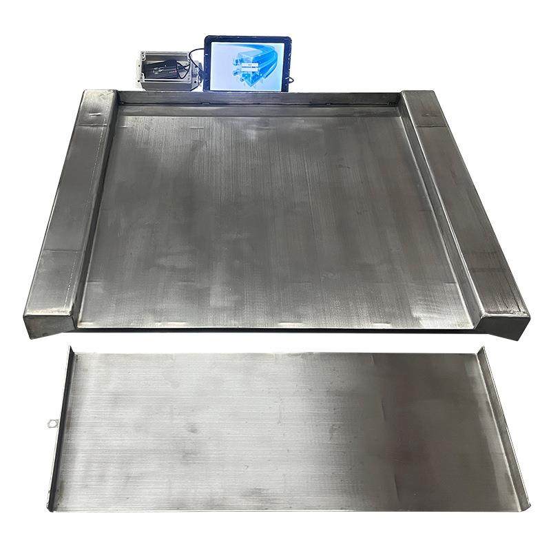 500kg~2t刷卡地磅秤带斜坡带计件工资结算食品厂小地磅不锈钢材质 - 图3