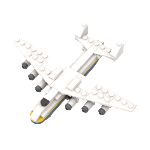 国产小颗粒积木moc 兼容国产an-225迷你运输机模型拼装玩具 - 图3