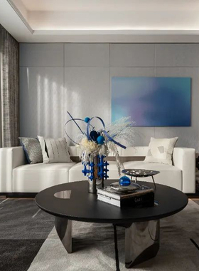 银色电镀陶瓷花瓶客厅餐厅餐桌大口径敞口插花器花插果盘茶几摆件