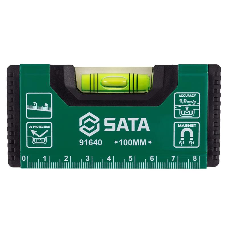 SATA世达水平尺带磁高精度工程测量平水仪工具靠尺迷你量角器尺子 - 图0