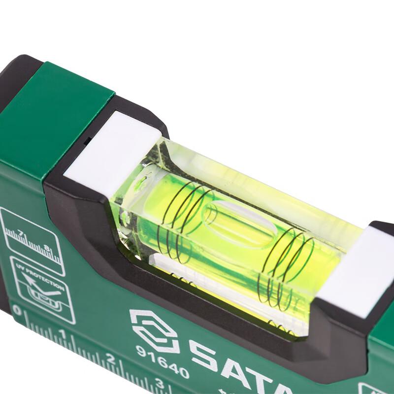 SATA世达水平尺带磁高精度工程测量平水仪工具靠尺迷你量角器尺子 - 图2