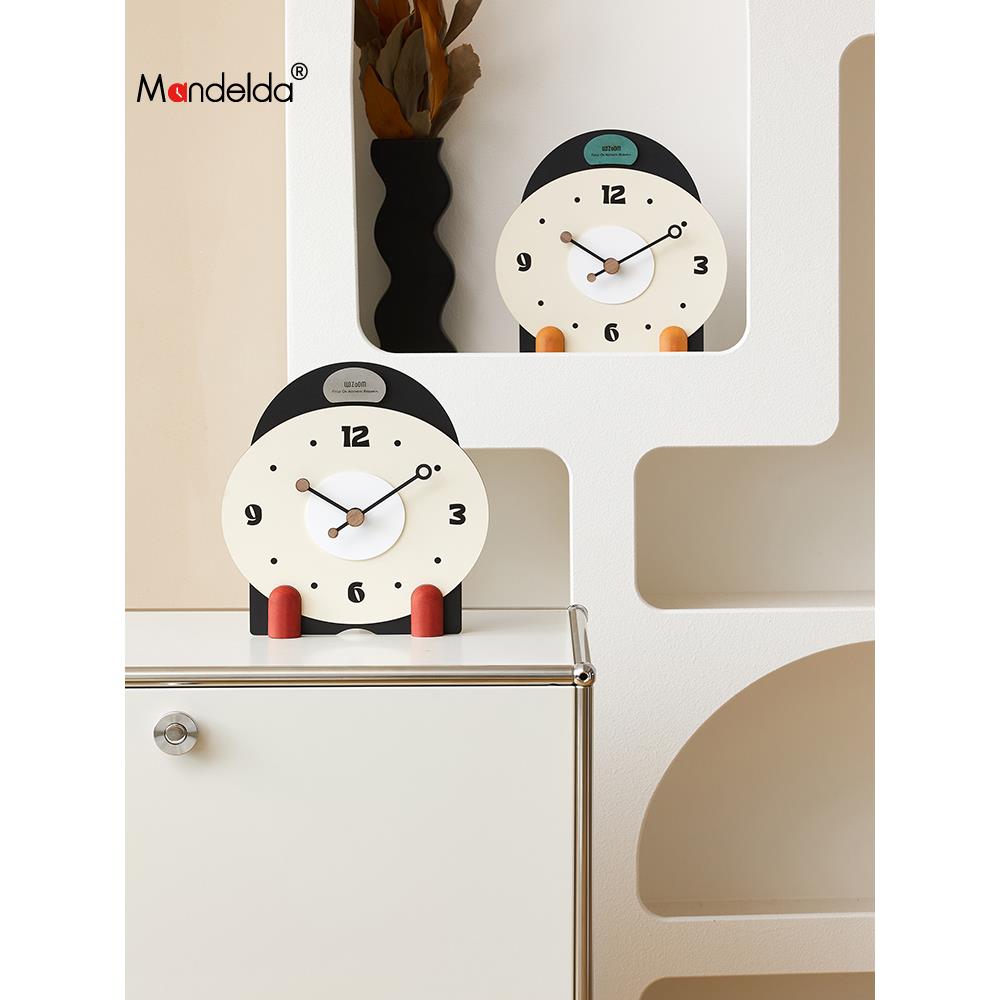 Mandelda家居客厅座钟办公桌面摆件玄关电视柜酒柜台钟轻奢装饰品 - 图1