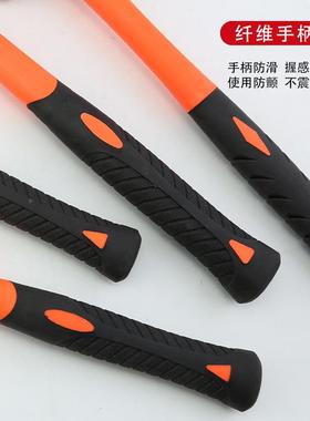 紫铜圆头锤木柄红铜奶头锤胶柄圆头手锤敲击榔头钳工锤1p2p3p