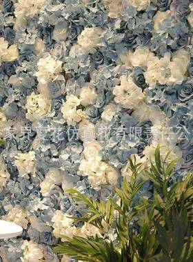 仿真花花墙拍照背景绢花墙婚礼开业商场室内装饰墙网红花玫瑰花墙