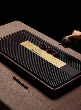 电木茶盘轻奢现代40支电木茶台整块实木家用高档办公大茶海