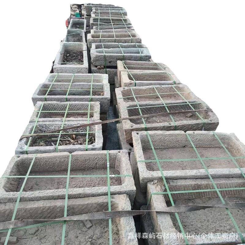 民俗旧石器老石槽复古农村牛槽庭院户外洗手池园林景观流水摆件 - 图3