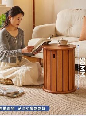 可叠放圆凳实木多功能板凳凳子组合茶几客厅家用叠放凳子吃饭餐椅