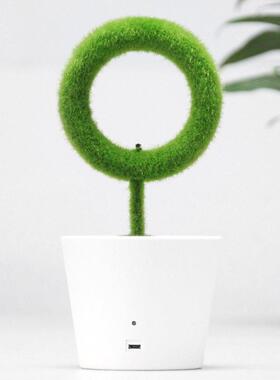 桌面绿植盆栽装饰室内家用车内PM2.5负离子空气净化器车载净化器