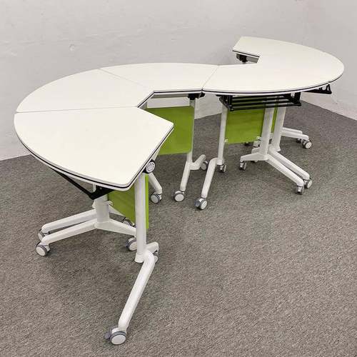 培训桌椅组合可拼接移动长条桌多功能办公折叠会议桌 - 图2