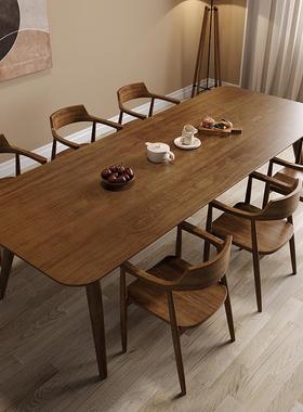 北欧全实木餐桌2米长条桌长桌客厅家用大长原木大板饭桌书桌两用