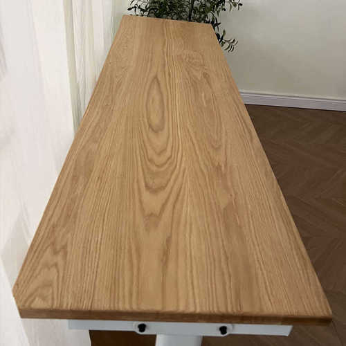 实木学习桌面榉木橡木书桌餐桌面板办公台面吧台面板飘窗书架定制