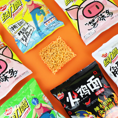 营养卫士给力餐干脆面火鸡面辣白菜芝士牛肉味干吃面休闲零食小吃 - 图2