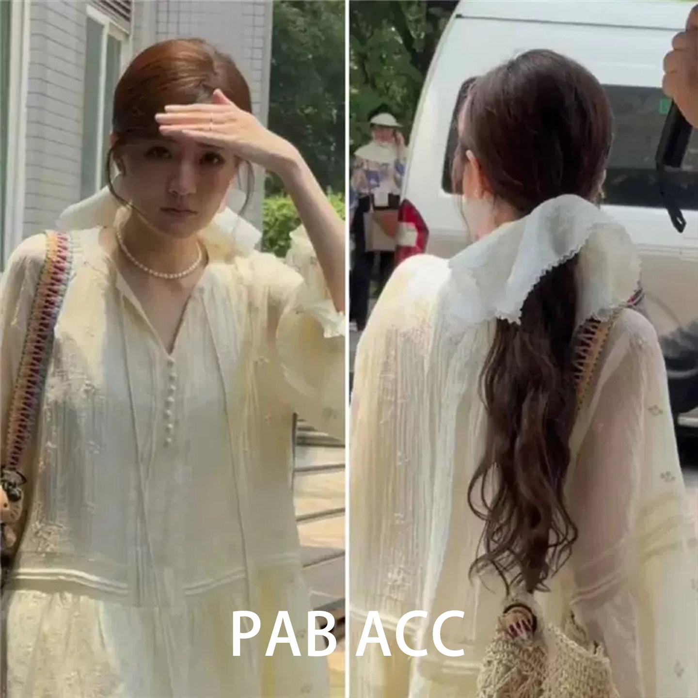 韩国徐璐同款白双层刺绣花纹方巾肥肠圈超大宽边显发量多皮筋发圈,淘宝优惠券,粉丝福利购,淘宝优惠卷