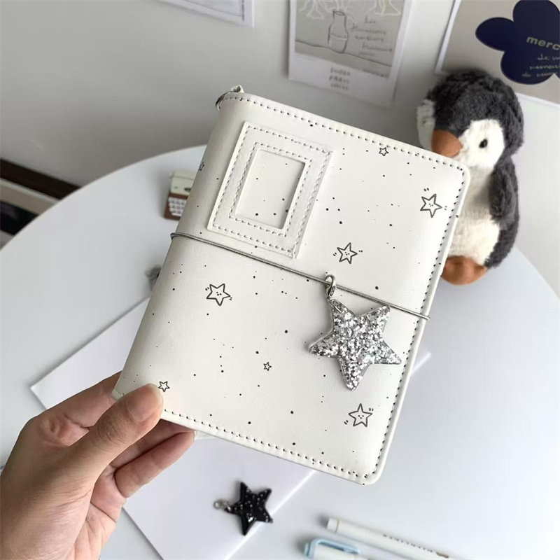 线条星星m5活页手帐本高颜值可拆卸学生随身便携空白记事笔记本子,淘宝优惠券,粉丝福利购,淘宝优惠卷