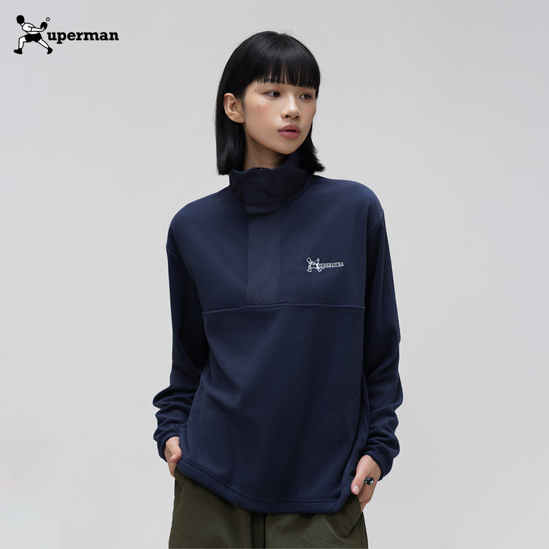 Xuperman户外立领抓绒衣女新款冬季保暖冲锋衣内胆摇粒绒外套男,淘宝优惠券,粉丝福利购,淘宝优惠卷