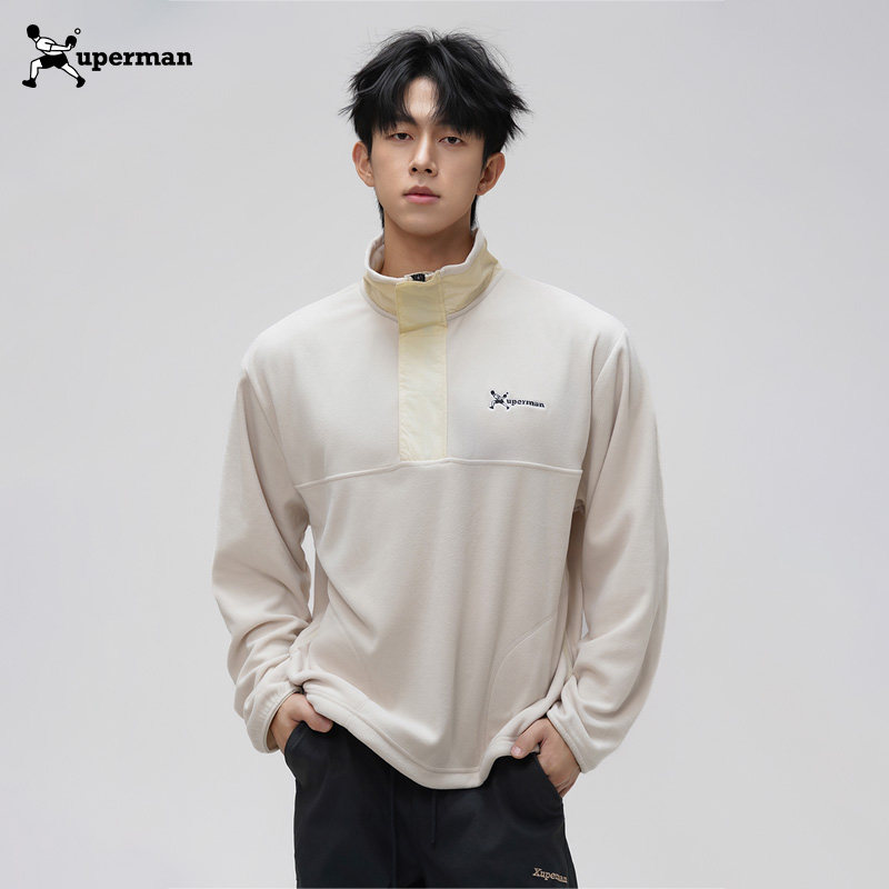 Xuperman户外立领抓绒衣女新款冬季保暖冲锋衣内胆摇粒绒外套男,淘宝优惠券,粉丝福利购,淘宝优惠卷