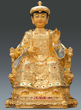 速发鎏金纯铜黄三家三太爷太奶铜像胡用黑妈妈黑老胡太像太黄常蟒