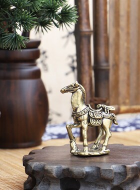 速发纯铜马摆件上赢有钱马马封侯马上上马上有才马上猴工艺品饰品