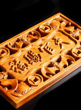 速发桃木天官赐匾牌装门和门木雕大门挂件吉祥如意门牌福饰工艺品