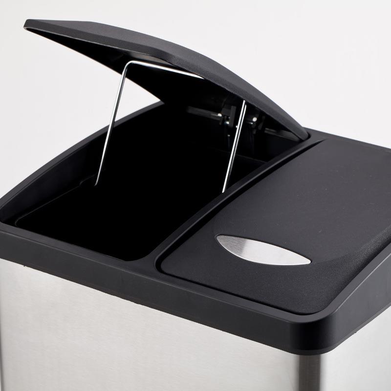 ihouse不锈钢垃圾桶厨房分类垃圾桶家用16L干湿分离垃圾桶现货 - 图1