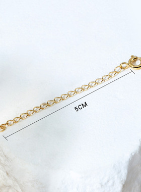 925纯银项链手链加长尾链延长链5cm弹簧扣5mm配饰配件diy定制