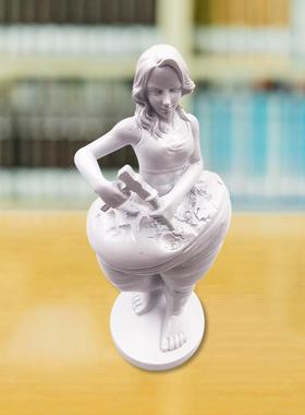 瑜伽馆创意礼品胖女人女神摆件美容院养生馆前台摆件树脂工艺品