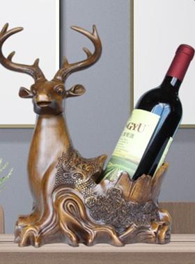 鹿红酒架树脂家居摆件客厅餐厅卧室创意工艺品酒柜吧台装饰礼品