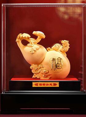 绒沙金富贵葫芦促销礼品吉祥如意葫芦保险银行会销家居礼品