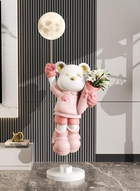 花瓶暴力熊大型落地摆件灯客厅进门电视柜沙发旁家居装饰乔迁礼物