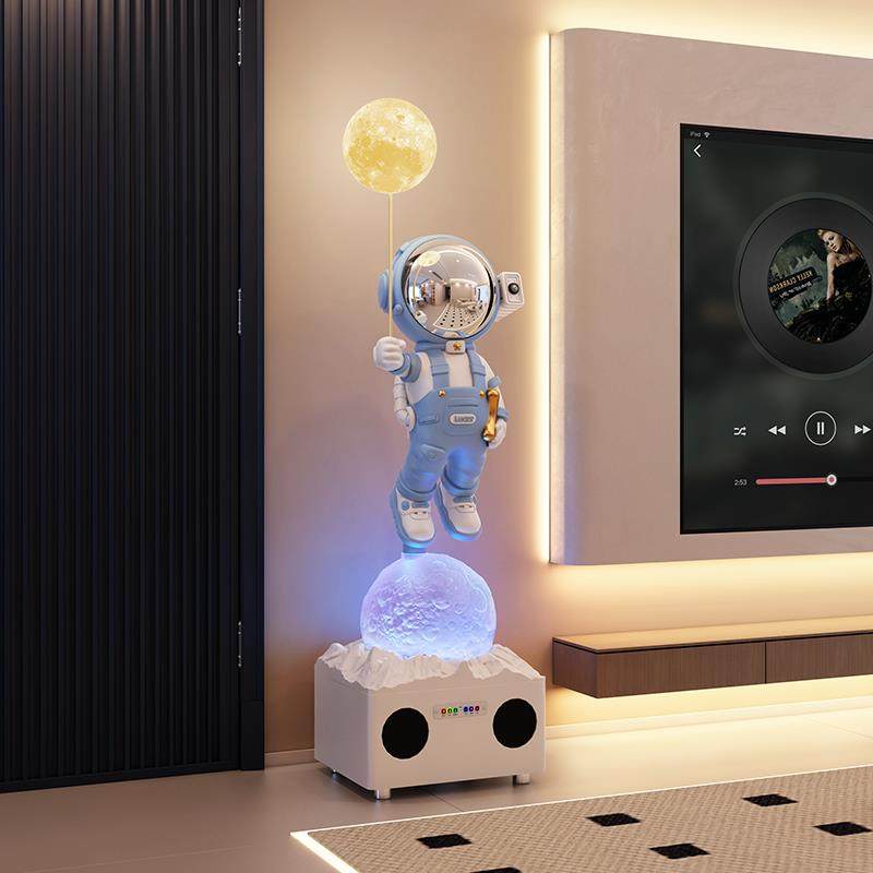 太空人宇航员客厅蓝牙音响电视柜旁落地大摆件星空灯乔迁新居礼品 - 图2