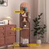 Perforated board full-length mirror dressing floor mirror home bedroom retro one-piece mirror fitting mirror removable